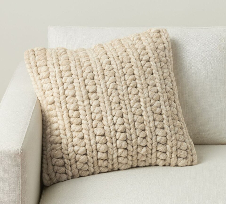 Chunky Knit Textured Cushion Cover Pottery Barn Australia